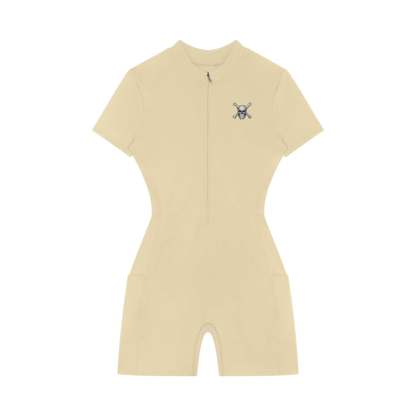 Women's Quarter-Zip Short Sleeve Romper