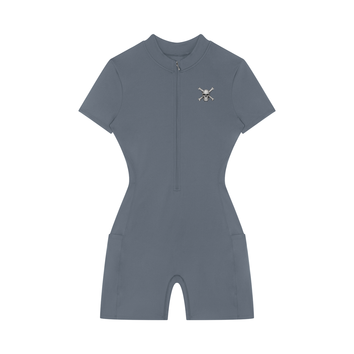 Women's Quarter-Zip Short Sleeve Romper