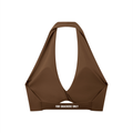 Women's Pleated Halter Sports Bra